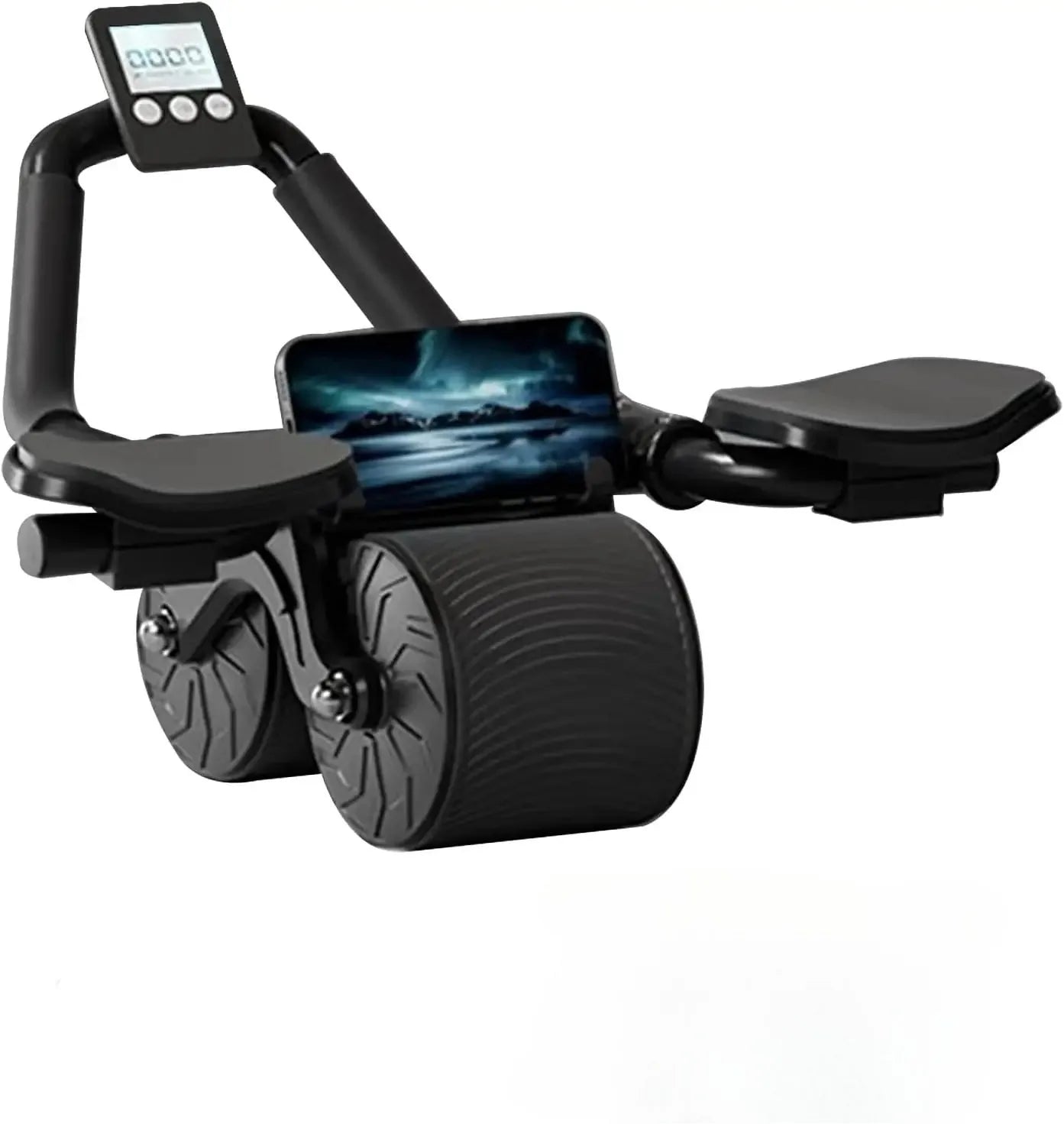 Dual-Use Arm Support AB Roller Wheel Home Use Abdominal Wheel Automatic Rebound Abdominal Exercise Machine for Men Women